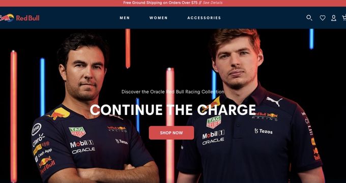 Redbull Página Web Shopify