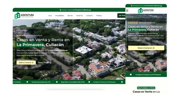 Casas en la primavera