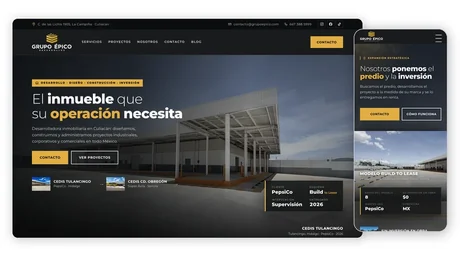 Sitio web de Grupo Épico hecho por Ad Center