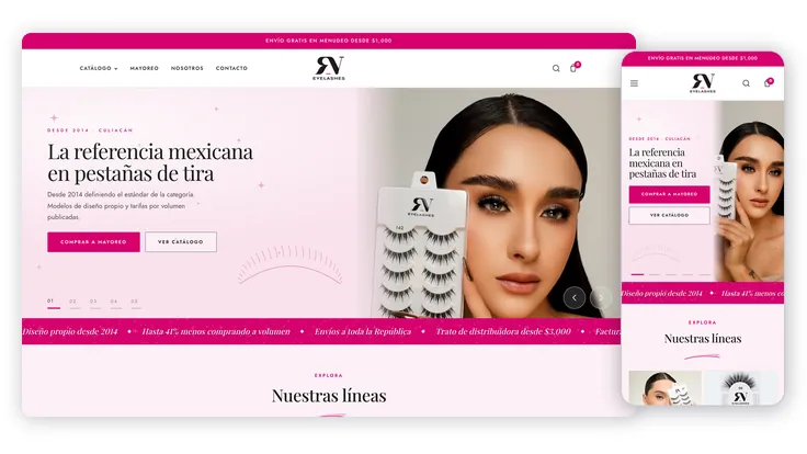 Tienda en línea de RV Eyelashes, pestañas postizas al mayoreo